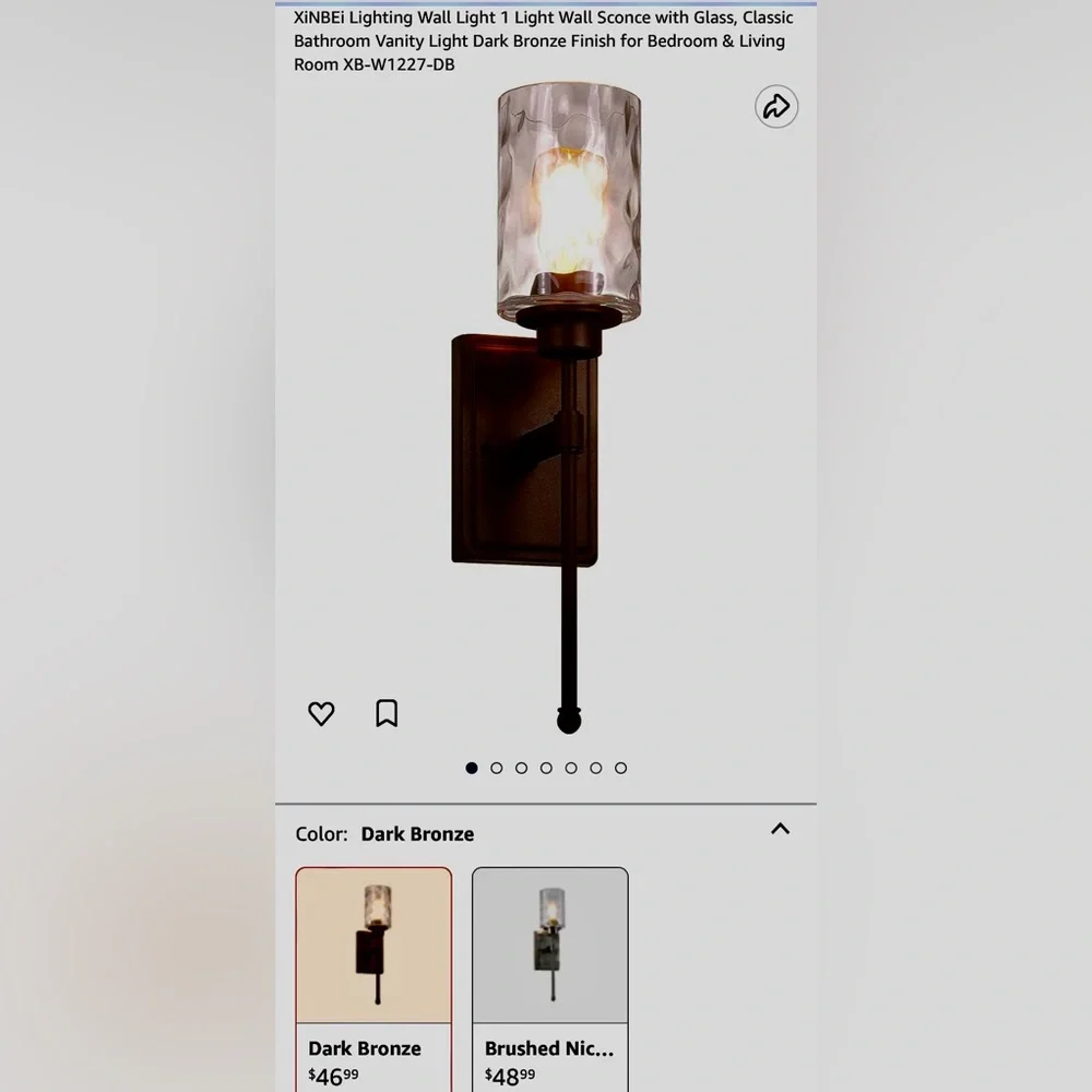 BRONZE WALL SCONCE